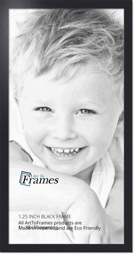 Product Cover ArtToFrames 18x36 inch Black Picture Frame, WOMFRBW72079-18x36