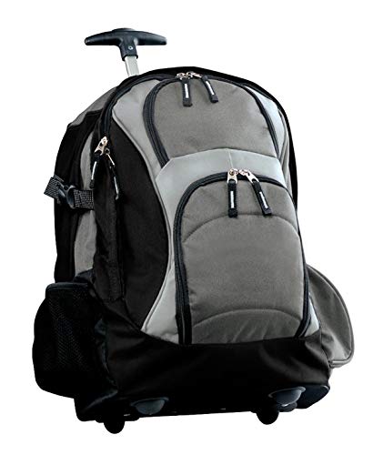Product Cover Port Authority Side Pocket Wheeled Handy Backpack. BG76S - BG76S Grey/Black