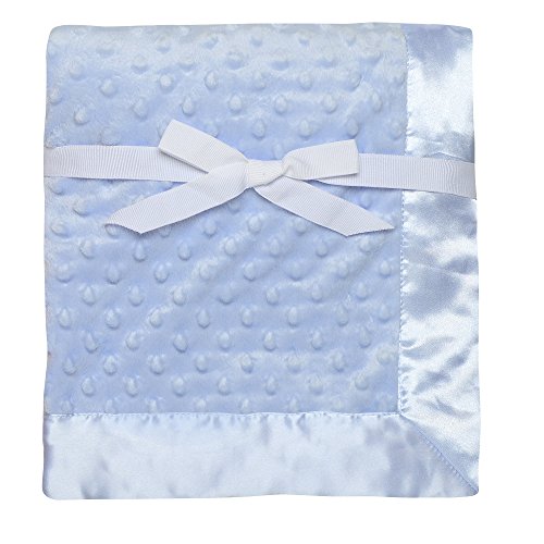 Product Cover Baby Starters Textured Dot Blanket with Satin Trim, Blue 30