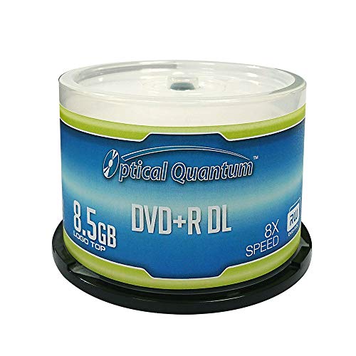 Product Cover Optical Quantum OQDPRDL08LT 8X 8.5 GB DVD+R DL Double Layer Recordable Blank Media Logo Top