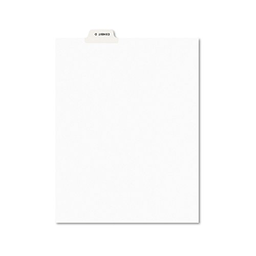 Product Cover Avery 11943 Avery-Style Preprinted Legal Bottom Tab Divider, Exhibit D, Letter, White (Pack of 25)
