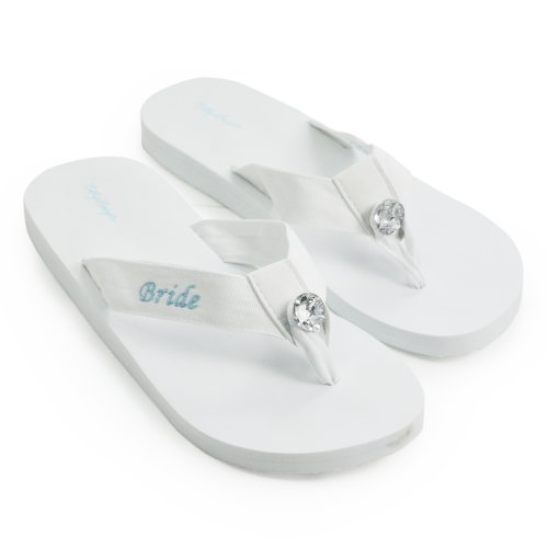 Product Cover Cathy's Concepts Bride Flip Flops, White, X-Large 11/12