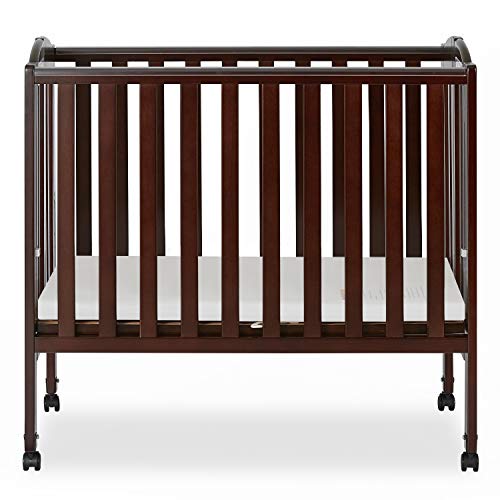 Product Cover Dream On Me 2 in 1 Portable Folding Stationary Side Crib, Espresso