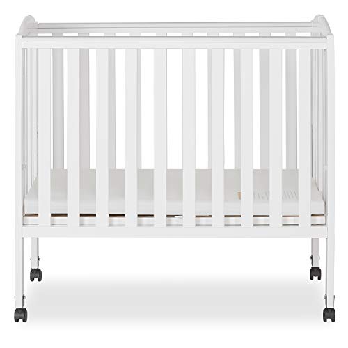 Product Cover Dream On Me 2 in 1 Portable Folding Stationary Side Crib, White