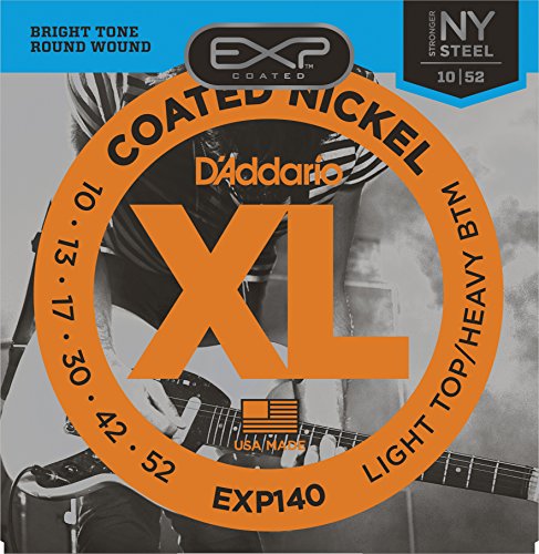 Product Cover D'Addario EXP140 Coated Electric Guitar Strings, Light Top/Heavy Bottom, 10-52
