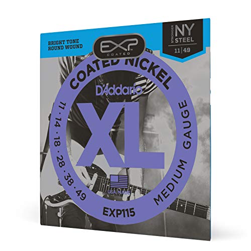 Product Cover D'Addario EXP115 Coated Electric Guitar Strings, Medium/Blues/Jazz, 11-49