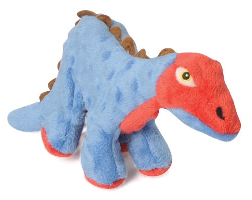 Product Cover goDog Dinos Spike With Chew Guard Technology Tough Plush Dog Toy, Blue, Small