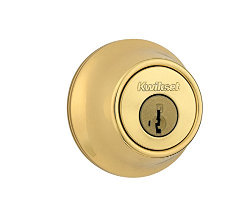 Product Cover Kwikset 660 Single Cylinder Deadbolt featuring SmartKey Security in Polished Brass