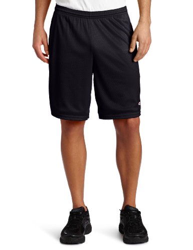 Product Cover Champion Men's Long Mesh Short With Pockets,Black,X-Large