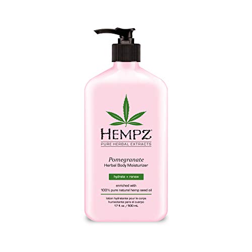 Product Cover Hempz Pomegranate Herbal Body Moisturizer 17 oz. - Paraben-Free Lotion and Moisturizing Cream for All Skin Types, Anti-Aging Hemp Skin Care Products for Women and Men - Hydrating Gluten-Free Lotions