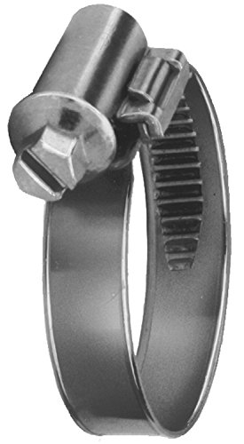 Product Cover Precision Brand Smooth Band Metric Worm Gear Hose Clamp, 32mm - 50mm (Pack of 10)