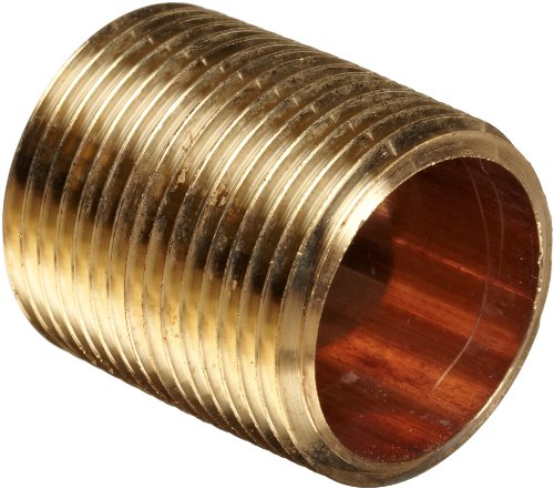 Product Cover Anderson Metals Red Brass Pipe Fitting, Close Nipple, 1-1/4