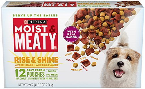 Product Cover Purina Moist & Meaty Rise & Shine Awaken Bacon & Egg Flavor Adult Wet Dog Food - 12 Ct. Pouches