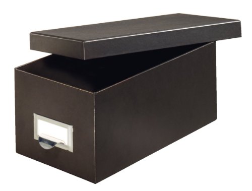 Product Cover Globe-Weis/Pendaflex Fiberboard Index Card Storage Box, 4 x 6 Inches, Solid Black (4X6BLA)