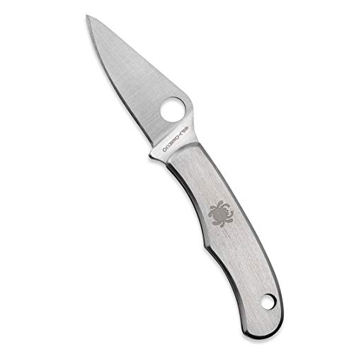 Product Cover Spyderco Bug Folding Knife - Stainless Steel Handle with PlainEdge, Full-Flat Grind, 3Cr Steel Blade and SlipJoint - C133P
