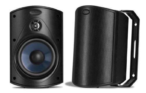 Product Cover Polk Audio Atrium4 Outdoor Speakers with Powerful Bass (Pair, Black) | All-Weather Durability | Broad Sound Coverage | Speed-Lock Mounting System