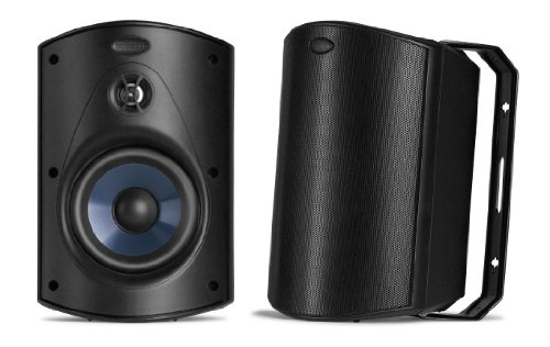 Product Cover Polk Audio Atrium 5 Outdoor Speakers with Powerful Bass (Pair, Black) - All-Weather Durability | Broad Sound Coverage | Speed-Lock Mounting System