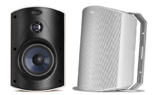 Product Cover Polk Audio Atrium6 Outdoor Speakers with Bass Reflex Enclosure (Pair, White) - All-Weather Durability | Broad Sound Coverage | Speed-Lock Mounting System