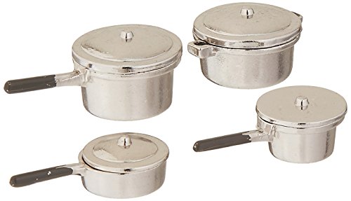 Product Cover Darice Party Supplies, Miniature Silver Stovetop Cookware, 48 Each
