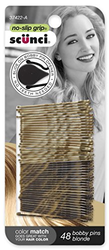 Product Cover Scunci No-slip Grip Beautiful Blends Blonde Bobby Pins, 48-Count