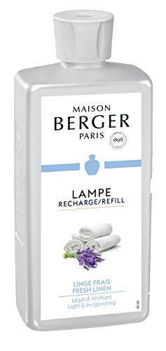 Product Cover Fresh Linen | Lampe Berger Fragrance Refill by  | for Home Fragrance Oil Diffuser | Purifying and perfuming Your Home | 16.9 Fluid Ounces - 500 millimeters | Made in France