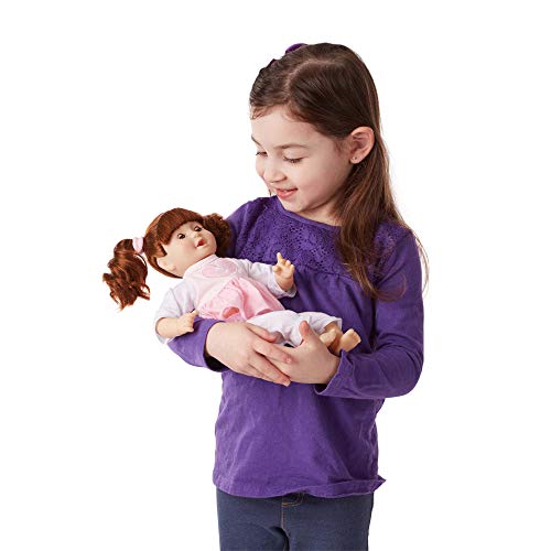 Product Cover Melissa & Doug Mine to Love Brianna, 12-Inch Soft-Body Baby Doll, Two-Piece Outfit, Wipe-Clean Arms & Legs, 12.5″ H × 7.5″ W × 4.75″ L