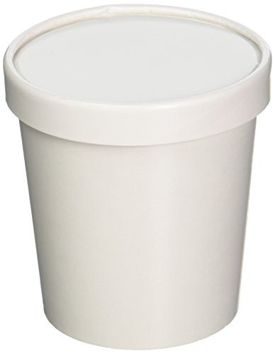 Product Cover 25ct White Pint Frozen Dessert Containers 16 oz