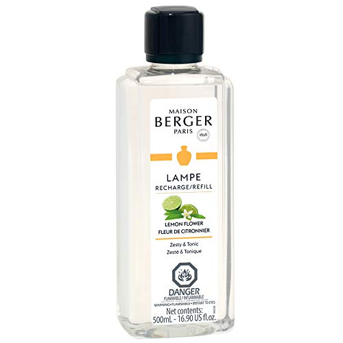 Product Cover Lemon Flower | Lampe Berger Fragrance Refill by Maison Berger | for Home Fragrance Oil Diffuser | Purifying and perfuming Your Home | 16.9 Fluid Ounces - 500 milliliters | Made in France