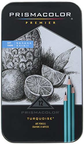 Product Cover Prismacolor - Premier Turquoise Soft Grade Graphite Pencils,Art Pencils,(1-Pack of 12)
