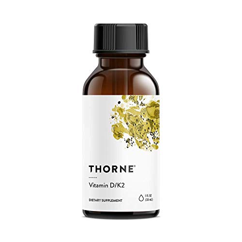 Product Cover Thorne Research - Vitamin D/K2 Liquid (Metered Dispenser) - Dietary Supplement with Vitamins D3 and K2 to Support Healthy Bones and Muscles - 1 fluid ounce (30 mL)