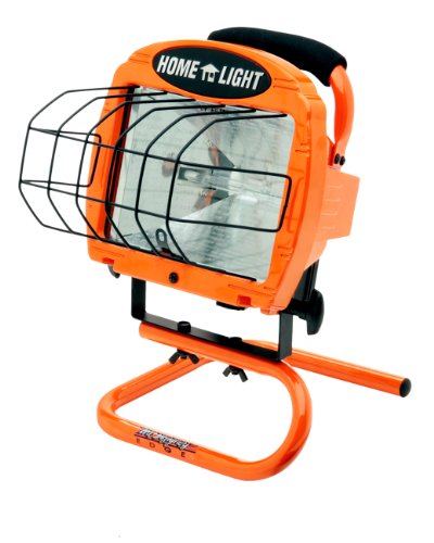Product Cover Woods L33 Cci Contractor Portable Work Light with Switch, 120 V, 500 W Halogen Lamp, Watt, Orange