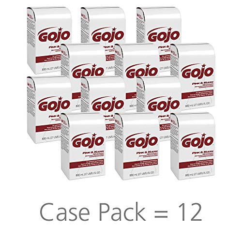 Product Cover GOJO Pink & Klean Skin Cleanser, Industrial Hand Soap, 800 mL Industrial Skin Cleanser Refill for GOJO 800 Series Bag-in-Box Dispenser - 9128-12 (Pack of 12)
