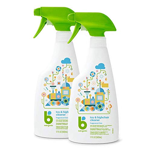 Product Cover Babyganics Toy & Highchair Cleaner Spray, 17oz, 2 pack, Packaging May Vary