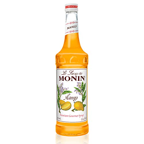 Product Cover Monin - Mango Syrup, Tropical and Sweet, Great for Cocktails, Sodas, and Lemonades, Gluten-Free, Vegan, Non-GMO (750 ml)