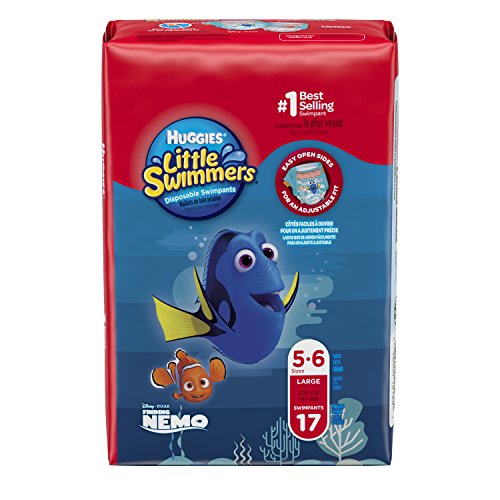 Product Cover Huggies Little Swimmers Disposable Swim Diapers, Swimpants, Size 5-6 Large (over 32 lb.), 17 Count (Packaging May Vary)
