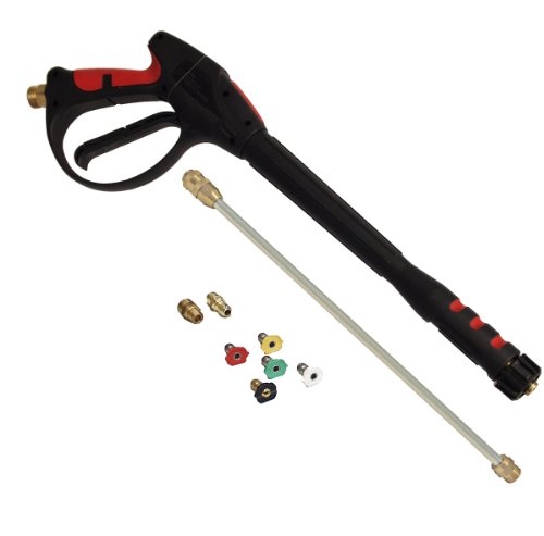 Product Cover Apache 99023802 4000 PSI Pressure Washer Gun Kit with Male Metric Adapters & Quick Disconnect Spray Tips