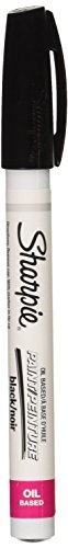 Product Cover Sharpie Oil-Based Paint Marker, Extra Fine Point, Black, 1 Count - Great for Rock Painting (35526)