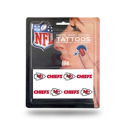 Product Cover Rico Industries NFL Kansas City Chiefs Face Tattoos, 8-Piece Set