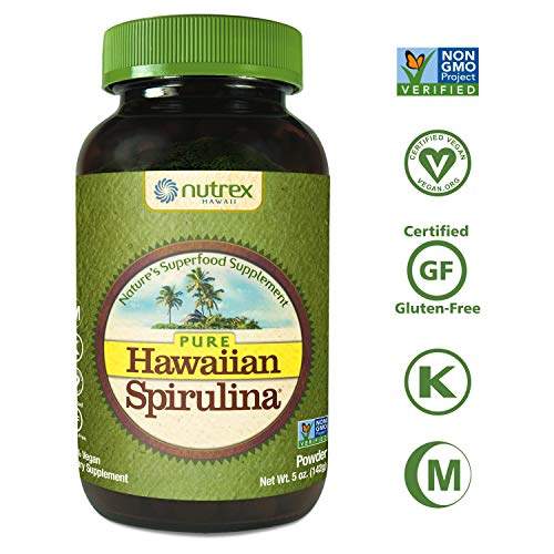 Product Cover Pure Hawaiian Spirulina Powder 5 Ounce - Natural Premium Spirulina from Hawaii - Vegan, Non-GMO, Non-Irradiated - Superfood Supplement & Natural Multivitamin
