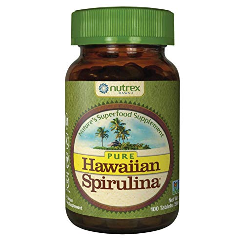 Product Cover Pure Hawaiian Spirulina-500 mg Tablets 100 Count - Natural Premium Spirulina from Hawaii - Vegan, Non-GMO, Non-Irradiated - Superfood Supplement & Natural Multivitamin