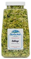 Product Cover Harmony House Foods Dried Cabbage, flakes (8 oz, Quart Size Jar) for Cooking, Camping, Emergency Supply, and More