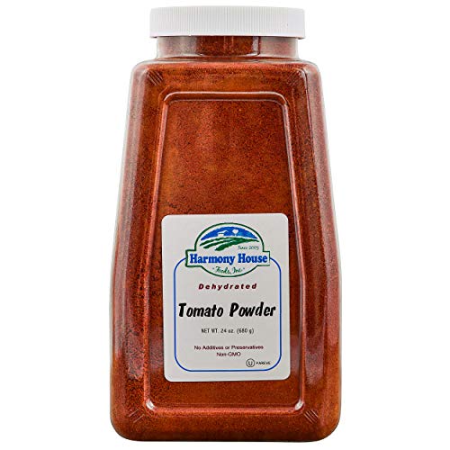 Product Cover Premium Dehydrated Tomato Powder, 22 oz Size Quart Jar - From Harvest Red Tomatoes by Harmony House Foods