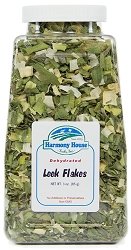 Product Cover Harmony House Foods Dried Leeks, Green & White, rings (3 oz, Quart Size Jar) for Cooking, Camping, Emergency Supply, and More