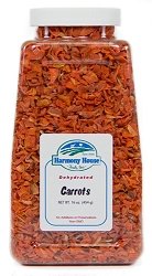 Product Cover Harmony House Foods Dried Carrots, 3/8