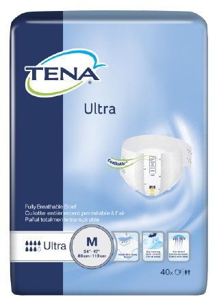 Product Cover TENA Ultra Brief, Medium, Tab Closure, Adult Disposable, Heavy Absorbency, 67200 - Case of 80
