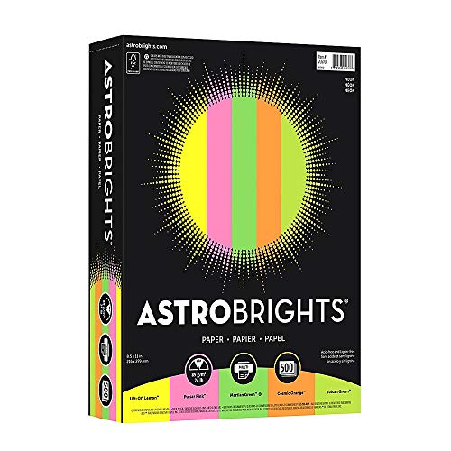 Product Cover Wausau Astrobrights Writing Paper, 8.5 X 11 Inches, Neon Assortment, 500 Count (20270)