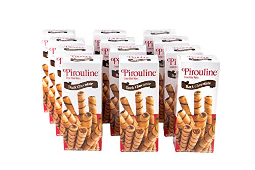 Product Cover Pirouline Rolled Wafers, Dark Chocolate, 3.25-Ounce Boxes (Pack of 12)