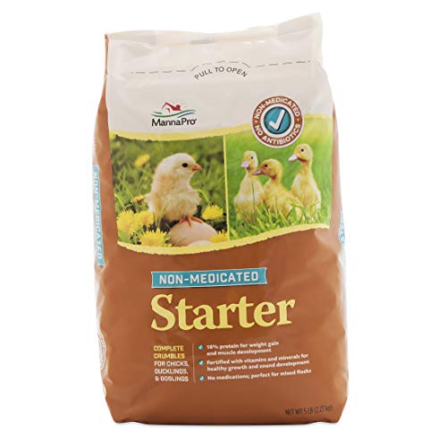 Product Cover Manna Pro Non-Medicated Starter Crumble Feed for Chicks & Ducklings|Formulated with Vitamins & Minerals|5 Pounds