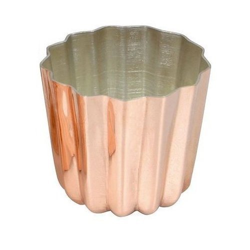 Product Cover Matfer Bourgeat 340417 Matfer 2 Inch x 2 Inch Cannele Copper Tin Lined Mold,