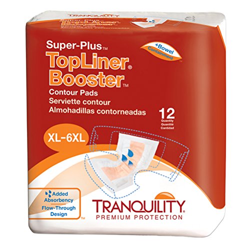 Product Cover Tranquility TopLiner® Disposable Absorbent Booster Contour Pads for Bowel Incontinence - Super-Plus (32